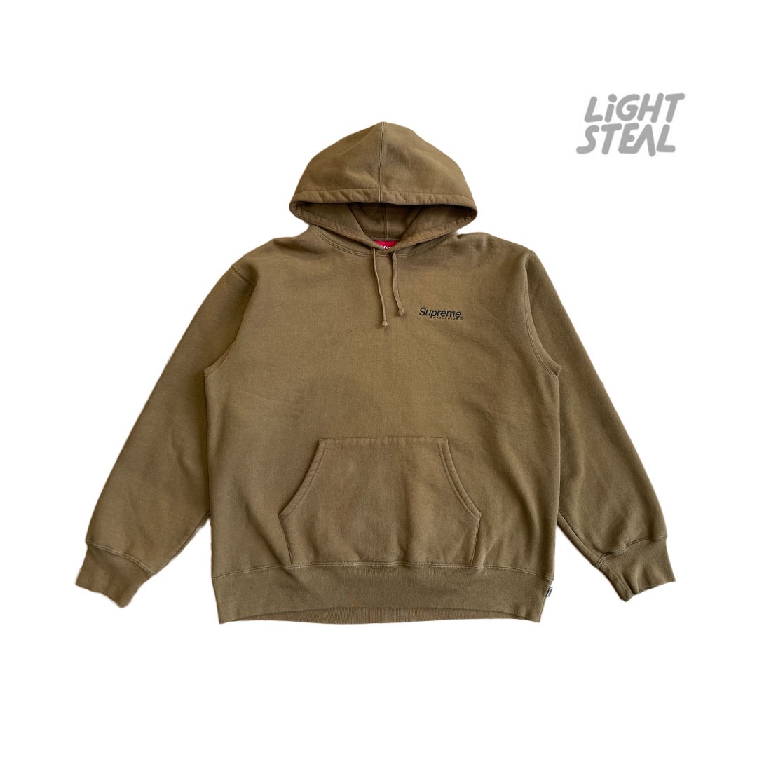 Supreme Worldwide Hooded Sweatshirt Olive Brown (Used)